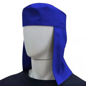 Touca Soldador Árabe Brascamp Brim Azul com Velcro | 10 Unidades